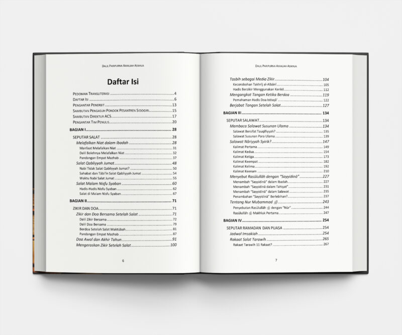 Dalil Paripurna Amaliah Aswaja 6-7 Tampilan Isi Buku Dalil Paripurna Amaliah Aswaja halaman 6-7