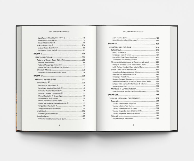 Dalil Paripurna Amaliah Aswaja 8-9 Tampilan Isi Buku Dalil Paripurna Amaliah Aswaja halaman 8-9